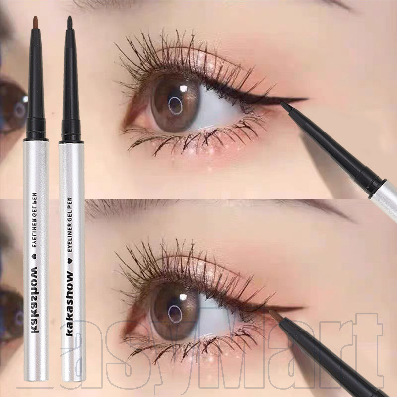 Kakashow Eyeliner Gel Pen - สีคู่ (ดํา/น้ําตาล) กันน้ํา กันเหงื่อ ติดทนนาน เหมาะสําหรับทุกสภาพผิว