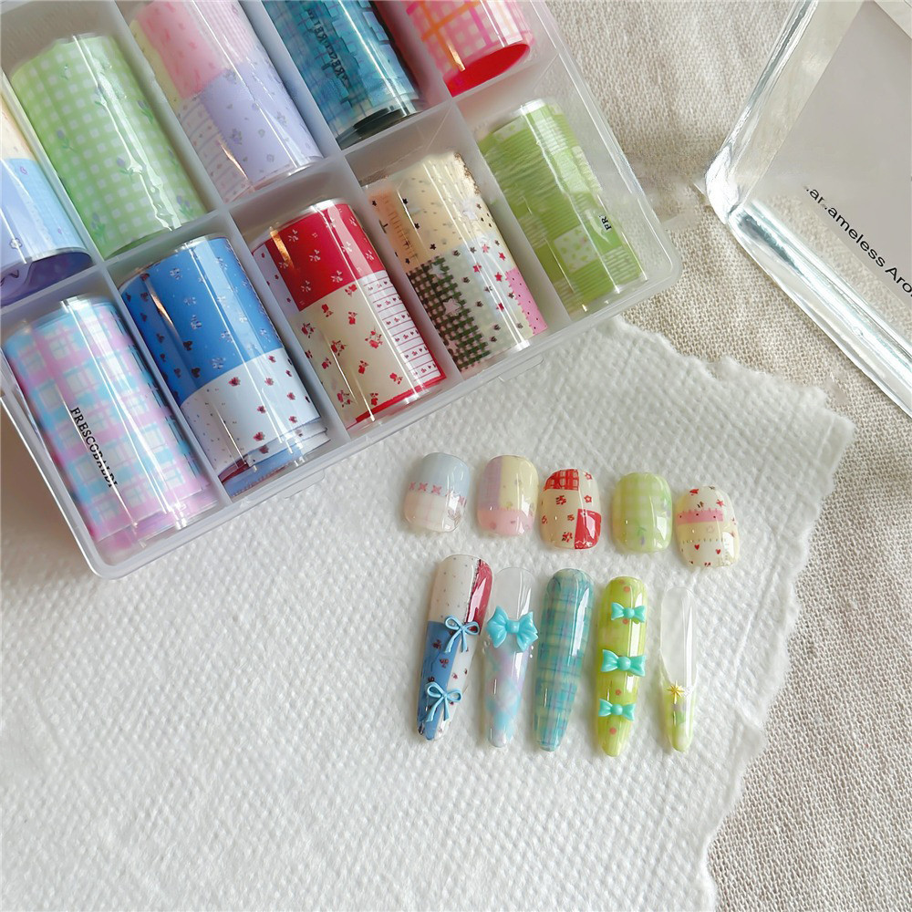 XEIJAYI 10 ชิ้น/1 กล่องเล็บ Transfer กระดาษชุด Starry Sky Transfer กระดาษที่มีสีสัน Decal ตกแต่งเล็บเล็บเครื่องมือสําหรับเล็บ Shop ราคา ถูกที่สุด ดีลบีเคเค แกลเลอรีภาพที่ 8