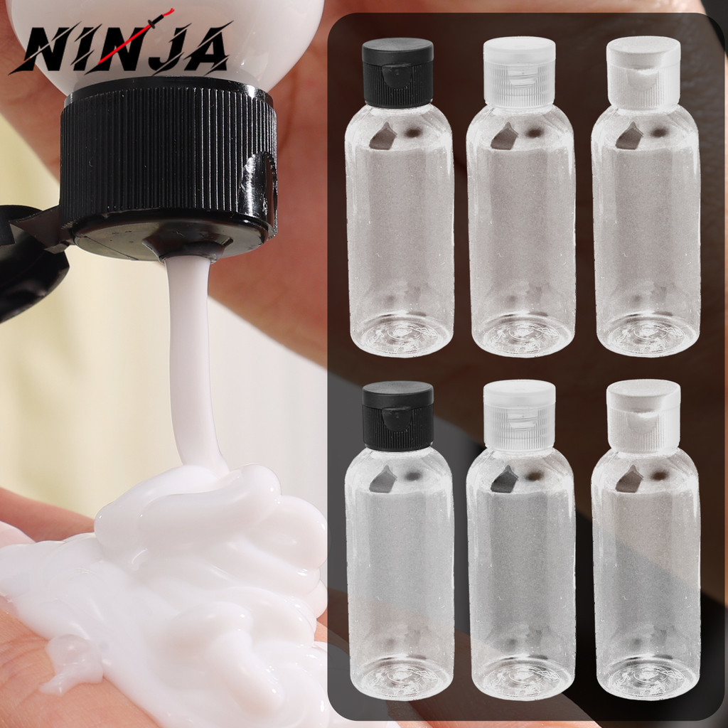 [บ้าน]ชุดขวดบีบขนาดเดินทาง | ภาชนะป้องกันการรั่วซึมแบบพลิกด้านบนขนาด 80 มล. สําหรับเจลอาบน้ํา/ครีมนวดผม | พลาสติกหนาออกแบบกดง่ายสําหรับทริป