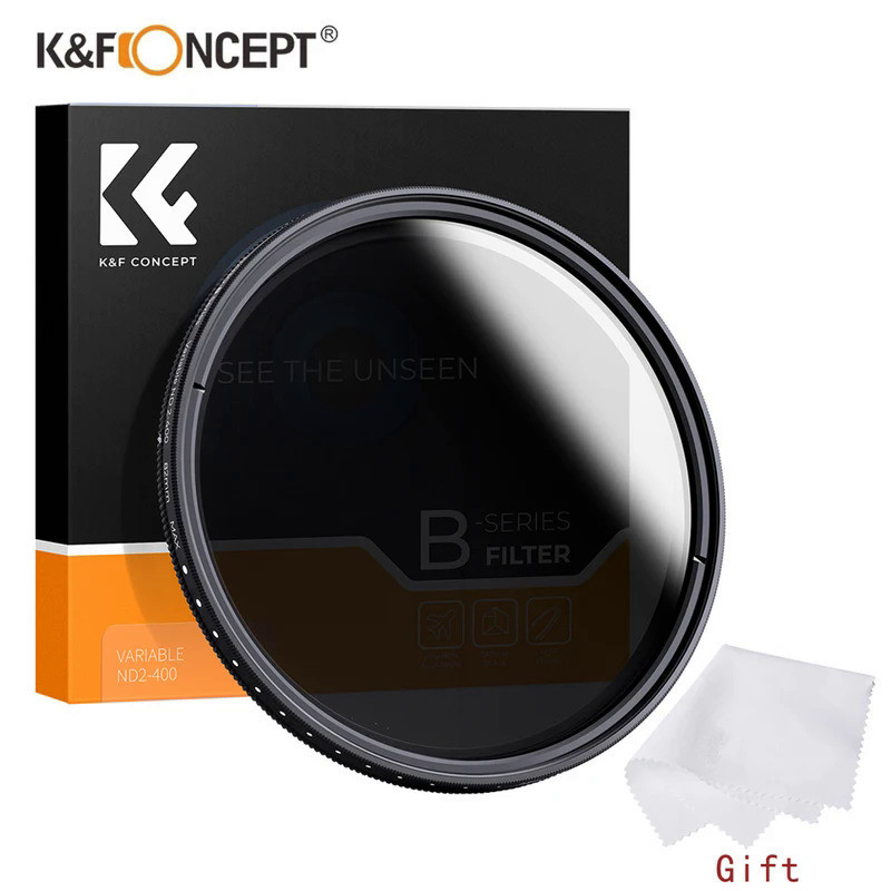 K&F Concept ND2-ND400 Fader Variable ND Filter 37/43/49/52/55/58/67/77/82mm Adjustable Neutral Densi