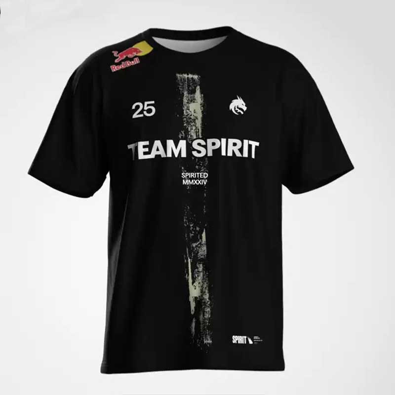 2025 ทีมใหม่ Spirit Jersey Dota CS2 ESports เกมชุดผู้ชายเสื้อยืด Donk แฟน Tees