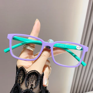 (+0~+400) แว่นสายตายาวป้องกันแสงสีฟ้าแว่นสายตายาวกรอบแว่นตาแฟชั่นหลายสีสายตายาวสําหรับผู้สูงอายุตาอ่าน