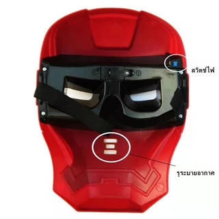 หน้ากากสไปเดอร์แมน มีไฟ LED ไอรอนแมน ฮัลค์ แบทแมน วูลเวอรีน หน้ากากของเล่น หน้ากากคอสเพลย์ ซุปเปอร์ฮีโร่ อเวนเจอร์ส