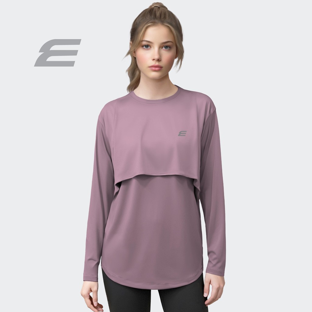ELGINI E16277 เสื้อผ้าเสื้อผ้าผู้หญิง S-XXL | เสื้อเทรนนิ่งผู้หญิงs Quick-Dry