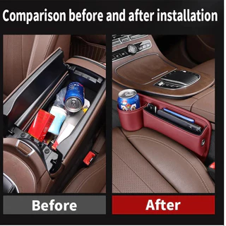 Jaecoo Car Seat Gap Bag Case Storage Bag PU Leather Auto Console Side Seat Plug Filler organizer Cup Holder For Chery Jaecoo J7 J8 organizer อุปกรณ์ตกแต่งภายใน