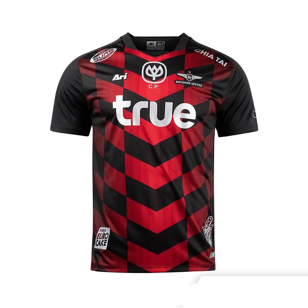 Ari TRUE BANGKOK UNITED 2024/25 เสื้อจําลองเหย้า - แดง/ดํา/เงิน