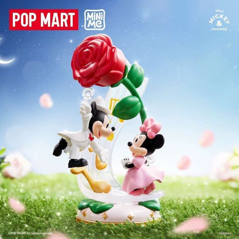 Popmart Official Disney Mickey Family Swing Dream Doll Hands Trendy Play ของขวัญวันเกิดของเล่นตกแต่ง