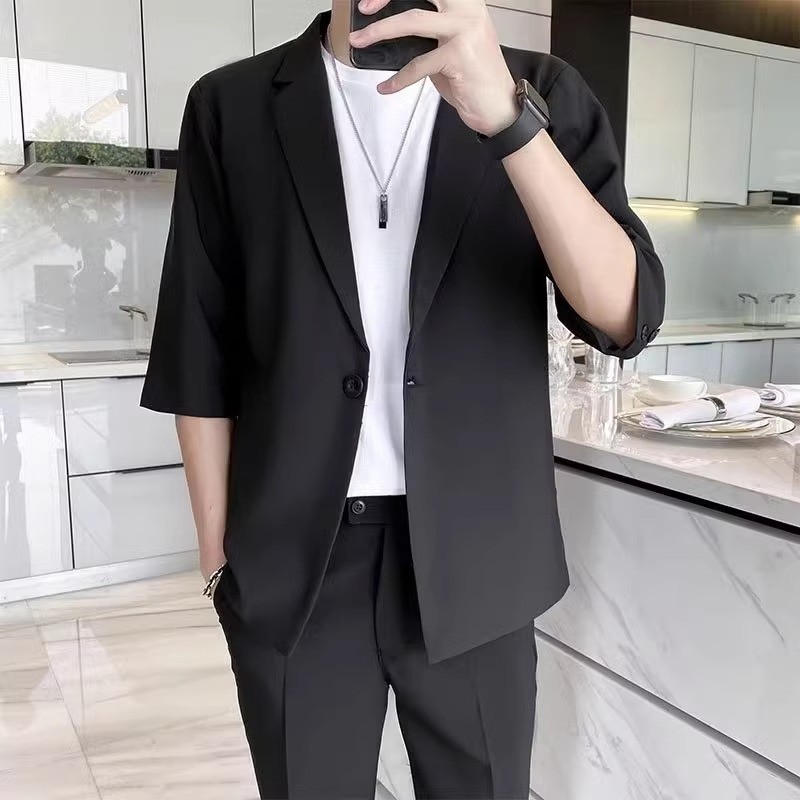 🚚COD💖เสื้อเบลเซอร์แขนยาวผู้ชาย เสื้อเชิ้ตเกาหลี สไตล์ลำลอง แฟชั่นผู้ชาย สีพื้น ผ้านิ่มใส่สบาย XZ001