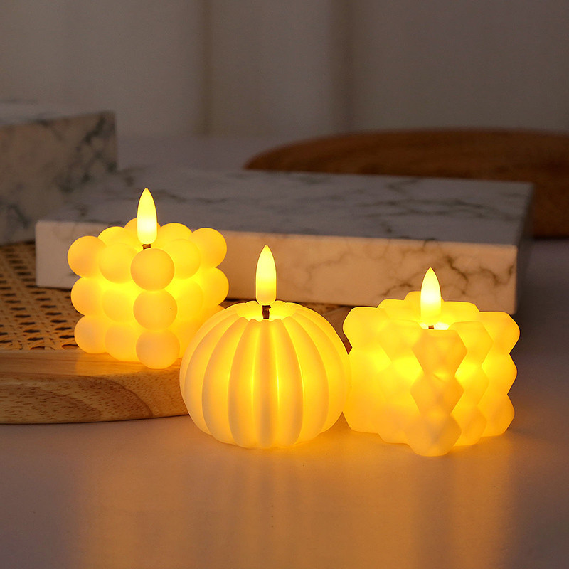 สร้างสรรค์เทียนรูปไฟกลางคืนห้องนอนข้างเตียงนอนโคมไฟภาพ พี เชือก ตกแต่งบ้าน - รูปที่ 4