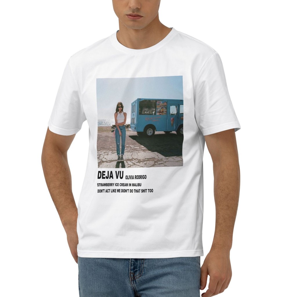 Olivia Rodrigo Deja Vu เสื้อยืดผ้าฝ้าย