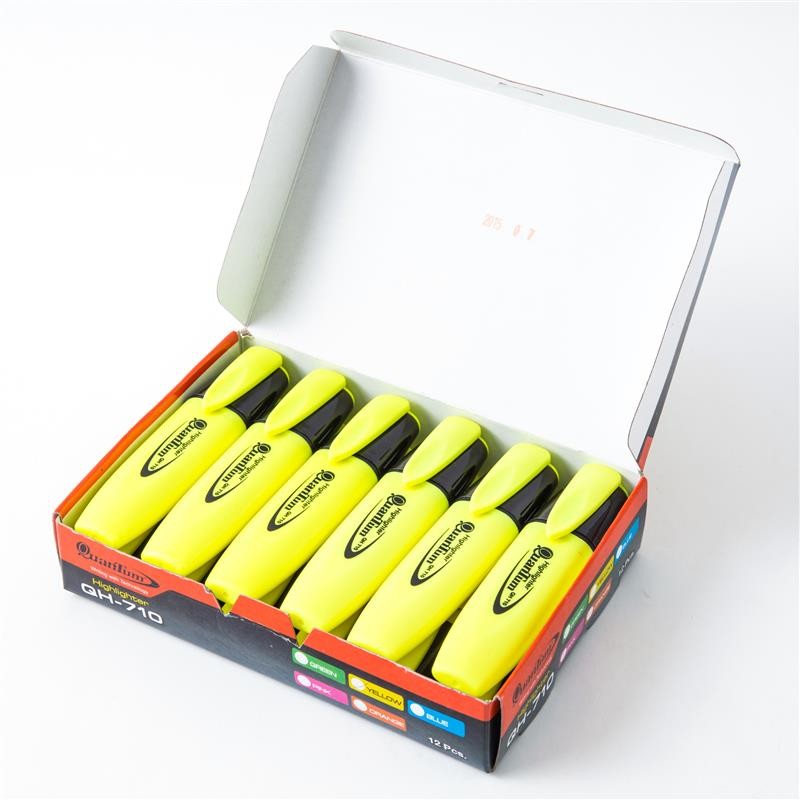 QUANTUM ปากกาเน้นข้อความ รุ่น QH710 สีเหลือง (แพ็ค 12 ด้าม)