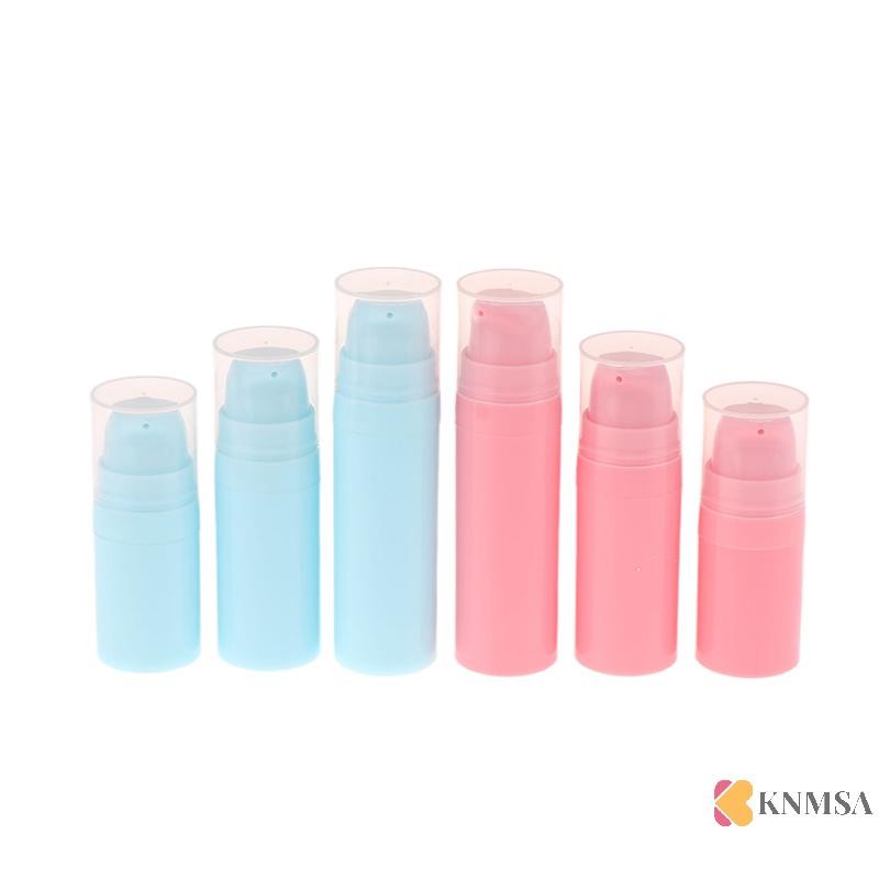 Knmsa] Refillable Lotion Fantless Pump Vacuum Toiletries Container Empty Plastic Cosmetic Bottle 5ml 10ml 15ml ศนนนเดิม