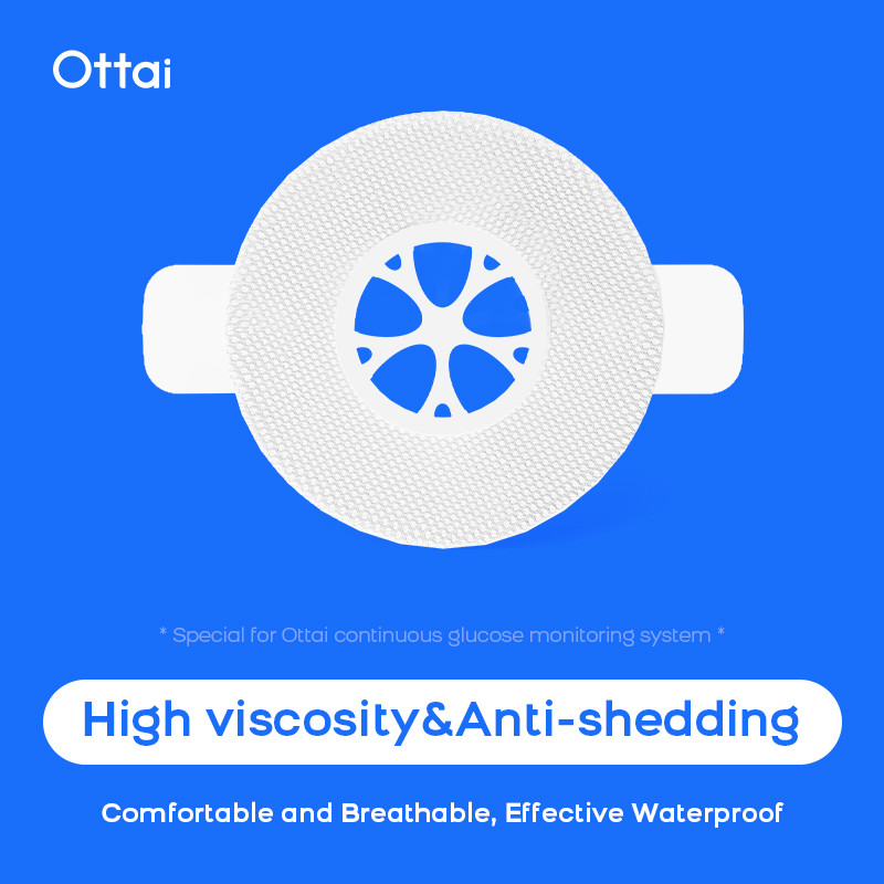 10 ชิ้น Ottai CGM แพทช์กาวกันน้ําสําหรับการตรวจสอบน้ําตาลต่อเนื่องกาวแพทช์ประเภทยึดสติกเกอร์