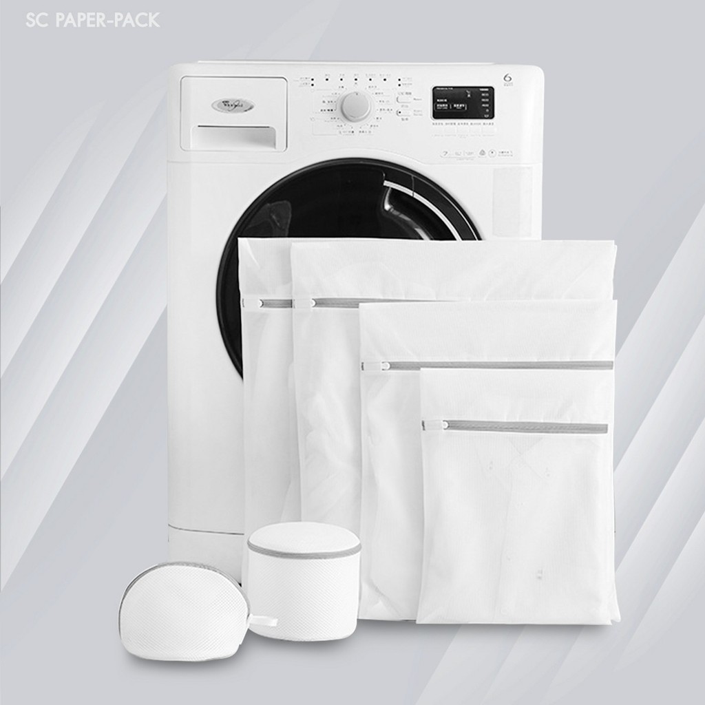 SC Paper-Pack ถุงตาข่ายซักผ้า ซิปใหญ่/เล็ก