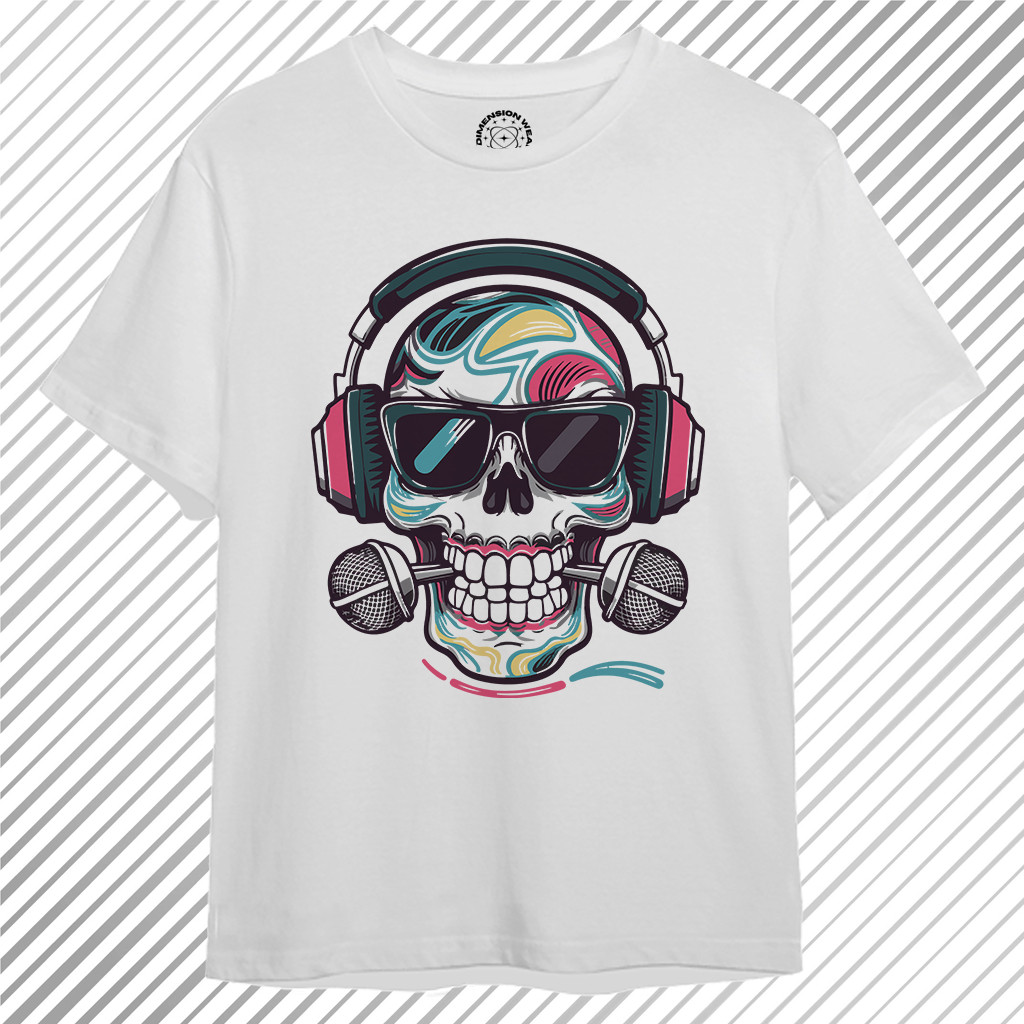 3DimensionWear - Kaos Distro Premium 3D Music Pulse - DT0338