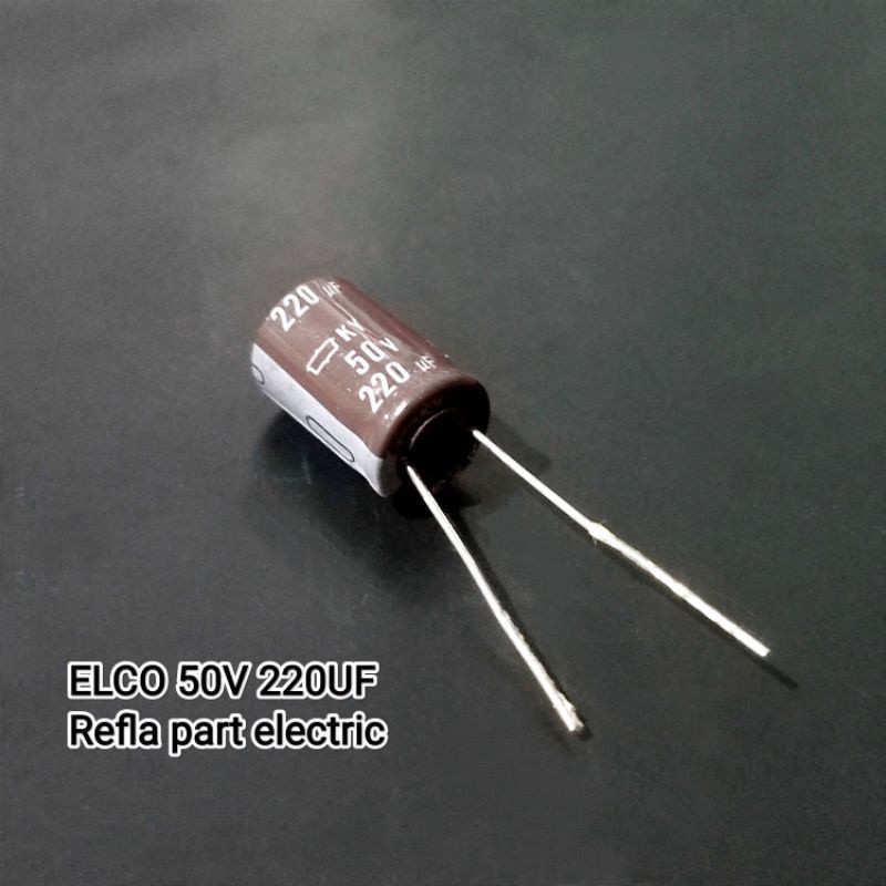 ELCO CAPACITOR 50V 220UF สุ่ม