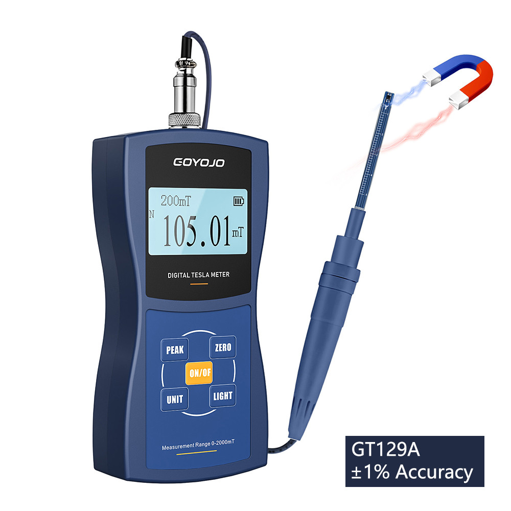 Goyojo แม่เหล็กถาวร Gauss Meter ดิจิตอลมือถือ Tesla Meter Magnetic Flux Meter พื้นผิว Magnetic Field Test 5% 2% 1% ความแม่นยํา ราคา ถูกที่สุด ดีลบีเคเค แกลเลอรีภาพที่ 7
