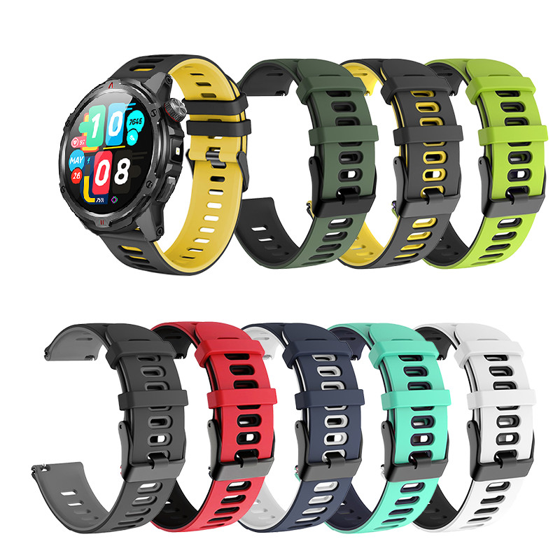 สําหรับ Aolon Tetra R4 สายรัดซิลิโคนสองสีเปลี่ยนสายรัดข้อมือ