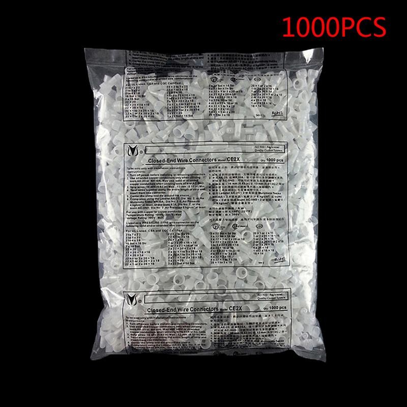 Ewth 1000 ชิ้น CE1X CE2X CE5X ปิด-End ขั้วต่อสายไฟ Crimp Terminals หมวกไฟฟ้า EWTH