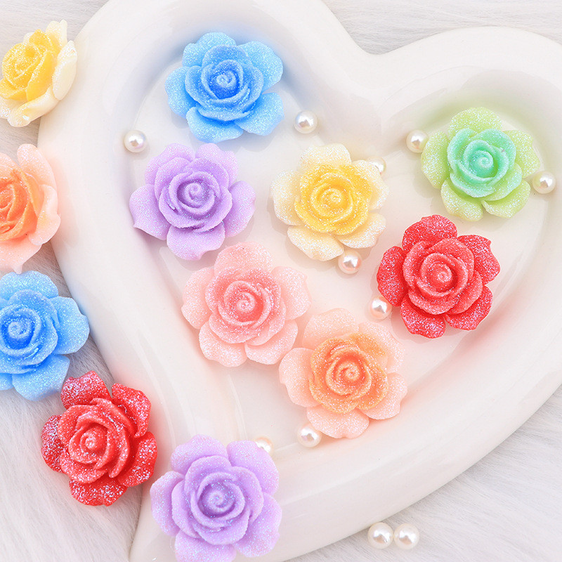 10 ชิ้น/เซ็ตที่มีสีสัน Nightglow Rose DIY ครีมเจลเคสโทรศัพท์อุปกรณ์เสริม Self Made ตู้เย็นสติกเกอร์ตกแต่ง