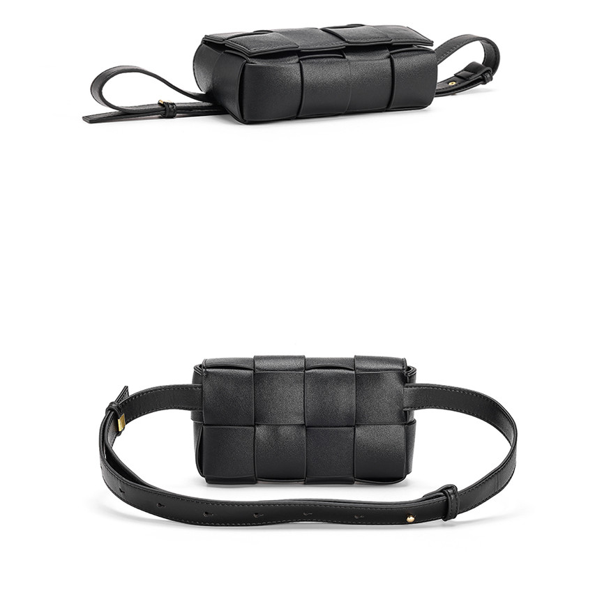 Sunwish SWS-UR14 Magnet Buckle Luxury ทอหนัง Man กระเป๋าคาดหน้าอกผู้ชายขนาดเล็กกระเป๋าคาดเอว