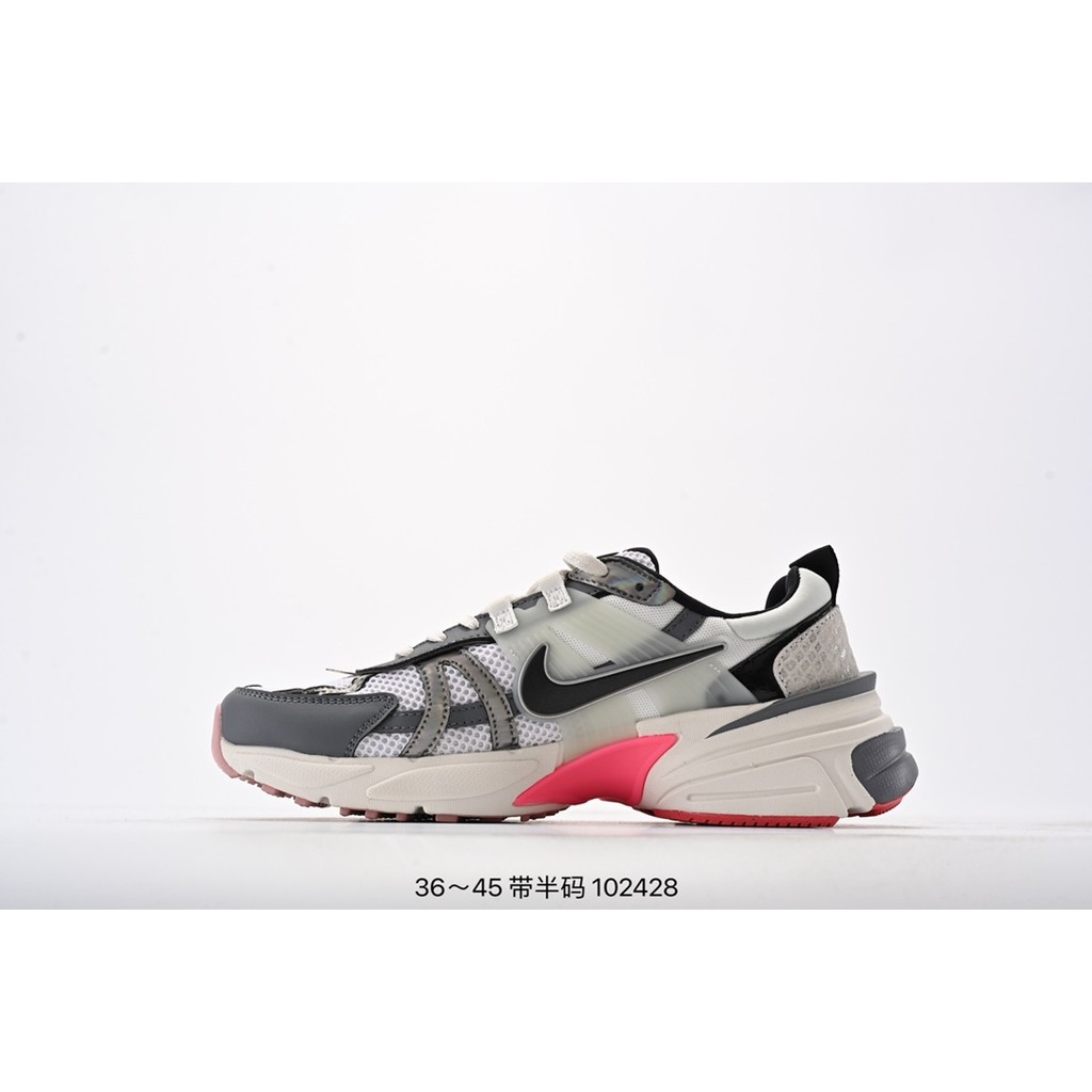 รองเท้าวิ่งสีดําสีเทาตาข่ายรองเท้าผ้าใบสไตล์ย้อนยุค Nike Minimalist Elegant 2025RUN ผู้ชายผู้หญิง V2