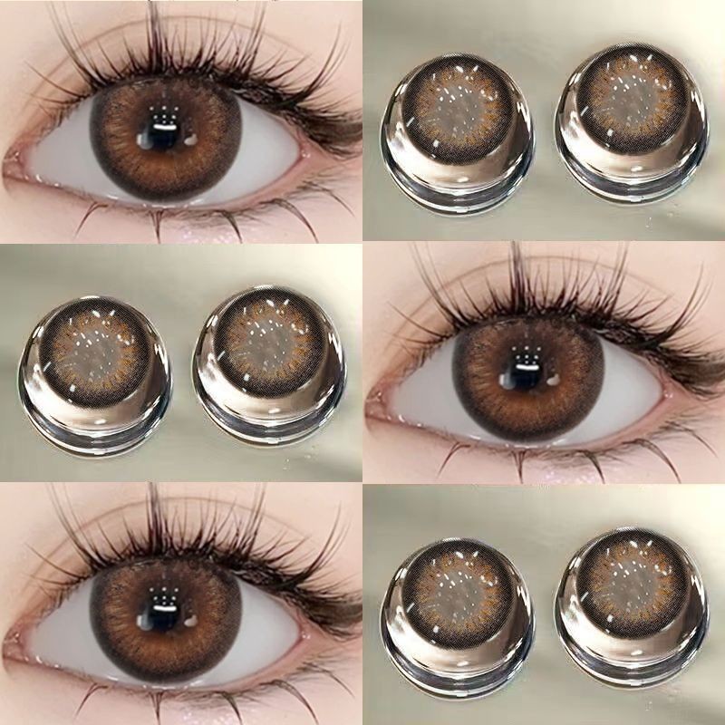 [ใบสั่งยา-0.00~-6.00] คอนแทคเลนส์สี 1 คู่ คอนแทคเลนส์สายตาสั้น คอนแทคเลนส์ 6 เดือน 14.0mm/14.5mm