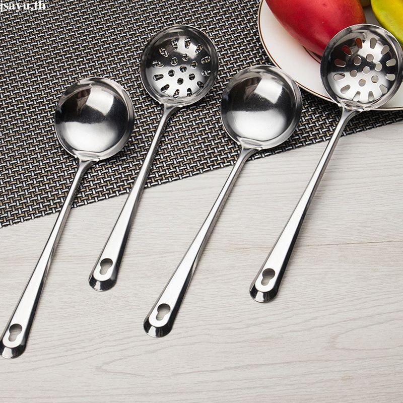 🏠 กระบวยกรอง กระบวยตักซุป เครื่องครัวสแตนเลส สำหรับหม้อไฟ stainless steel Ladle
