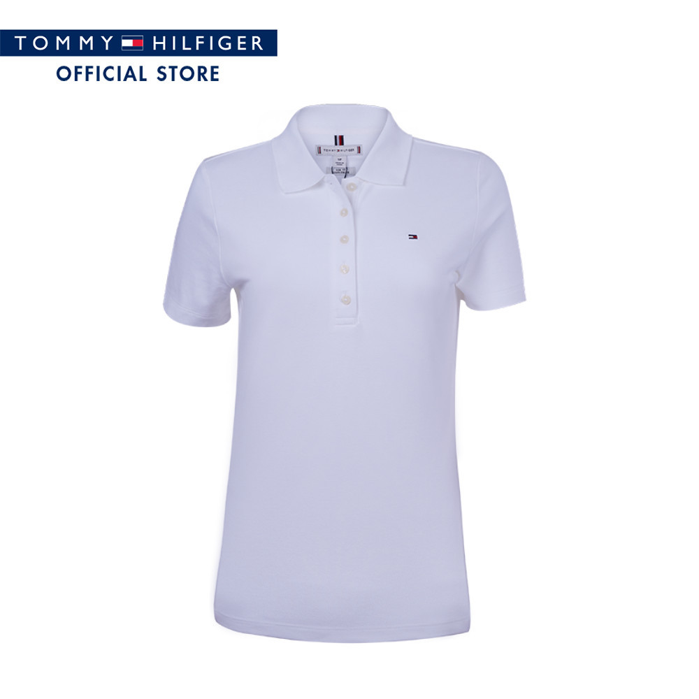 [Special Collection] Tommy Hilfiger เสื้อโปโล ผู้หญิง รุ่น 76J5198 YCI - สีขาว
