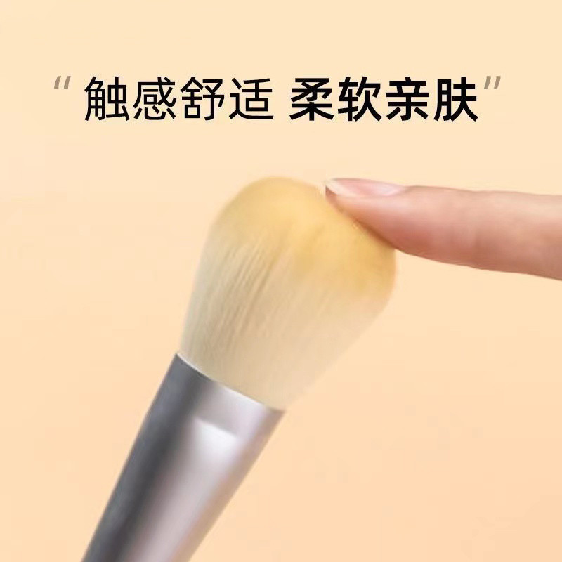 PIARA แปรงปัดแป้ง แปรงแต่งหน้าคอนทัวร์บลัชออน ขนแปรงนุ่มฟู แบบพกพา - รูปที่ 3