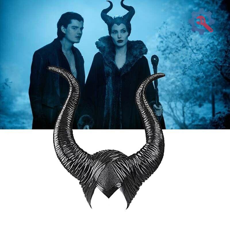 [GEX] หมวกฮาโลวีนฮอร์นคอสเพลย์ Maleficent Evil Queen Headpiece Headwear เครื่องแต่งกาย TH
