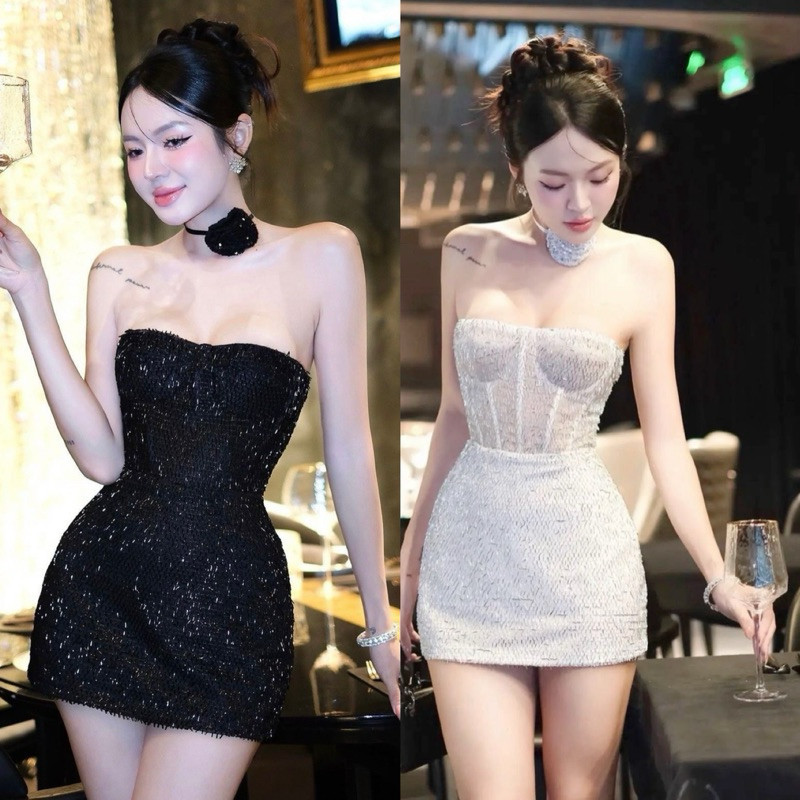 (xs-L) (พร้อมส่ง) Rattana39 51 ATN69 ชุดเดรส มีความหรูหราและแซ่บ sexy ดีเทลชุดคือสวยมากยิ่งเข้าแสงไฟ