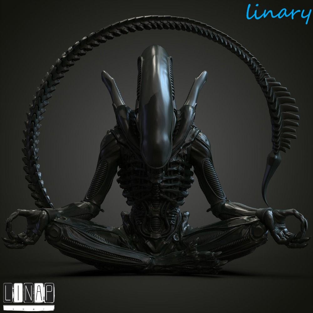 Culinaryhv Xenomorph รุ่น Cross-leg Aliens Romulus Xenomorph รูป, ประณีต 3D การพิมพ์จําลองภาพยนตร์ M