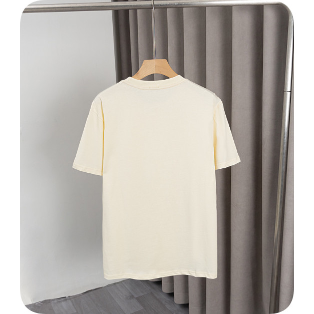 ขายร้อนสไตล์ใหม่ 2025 ฤดูใบไม้ผลิฤดูร้อนสไตล์ใหม่เสื้อยืด,ขนาดใหญ่จดหมายเย็บปักถักร้อยหัตถกรรม,เสื้อยืดคอกลมแขนสั้น