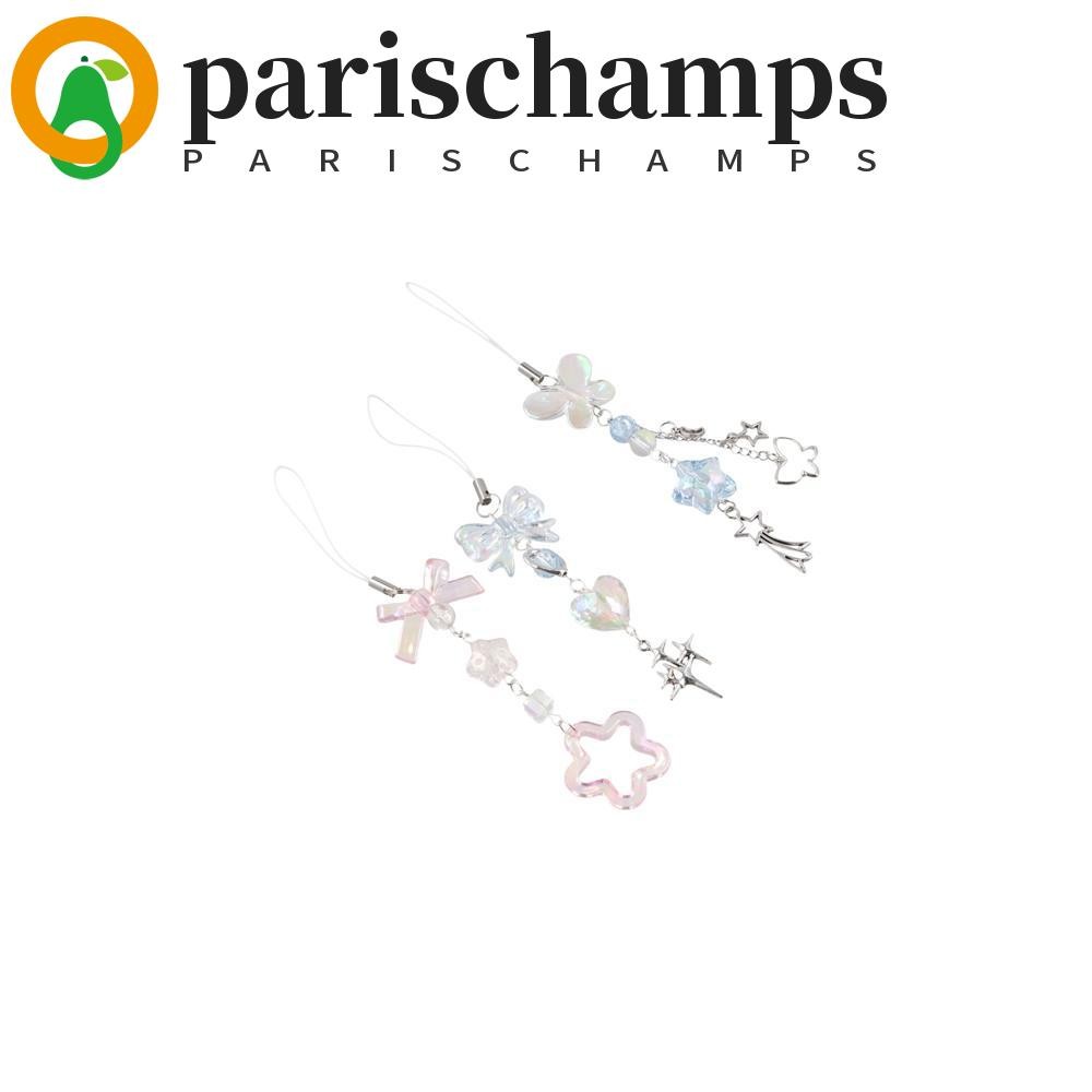 Parischamps Y2K Phone Pendant, Sweet Girl Phonestraps Phone Lanyard, Kawaii Backpack Ornament Phone Charms Butterfly Phone Chain Girl Woman