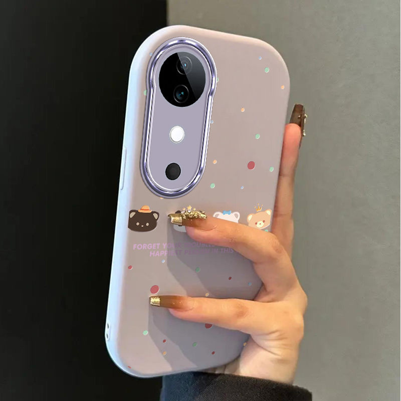 Vivo v40 v40Pro v30 v30pro 5G Precision Hole Polka Dot Panda เหมาะสําหรับ VIVO v27 v23 เคสโทรศัพท์ V