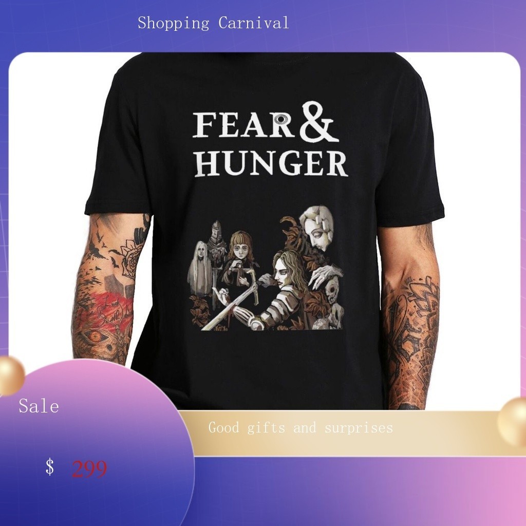 【COD】Fear And Hunger T Shirt Funger Horror Game Fans Retro Short Sleeve 100% Cotton Unisex Summer So