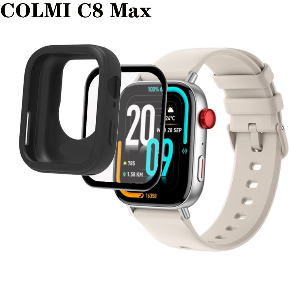 COLMI C8 Max สมาร์ทวอท์ชเคสซิลิโคนป้องกันการล่มสลายสําหรับ COLMI C8Max Soft Protector Cover ป้องกันร