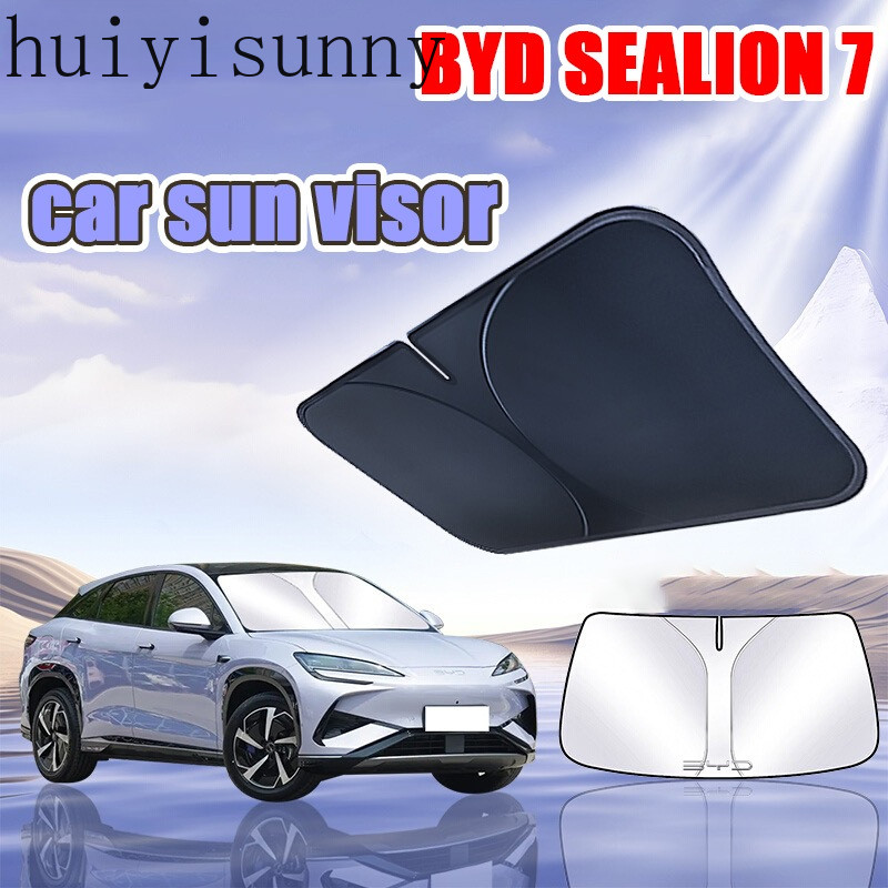 Hys ม่านบังแดดหน้าต่างหน้า BYD SEALION 7 ฉนวนกันความร้อน กันร้อน เพิ่มความเป็นส่วนตัว อุปกรณ์เสริมภายในรถ
