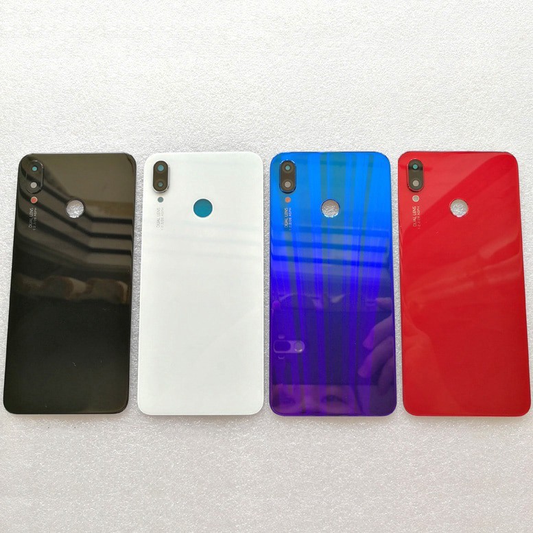 ใหม่กระจกปกหลังสําหรับ Huawei nova 3i Nova 3i ฝาหลังแบตเตอรี่ฝาครอบประตู + ฝาครอบแฟลชพร้อมเลนส์กล้อง Nova3i nova3i