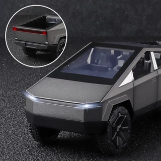 TESLA CYBERTRUCK 1:32 รถยนต์โมเดลโลหะ รถกระบะเทสลาจำลอง ของเล่นเด็กที่มีเสียงและแสงพร้อมแรงดึงกลับ