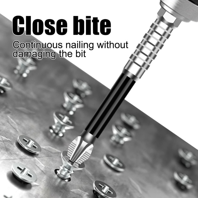 6Pcs Antislip Screwdriver Bits Set  Strength Alloy Steel for Multiple Screw