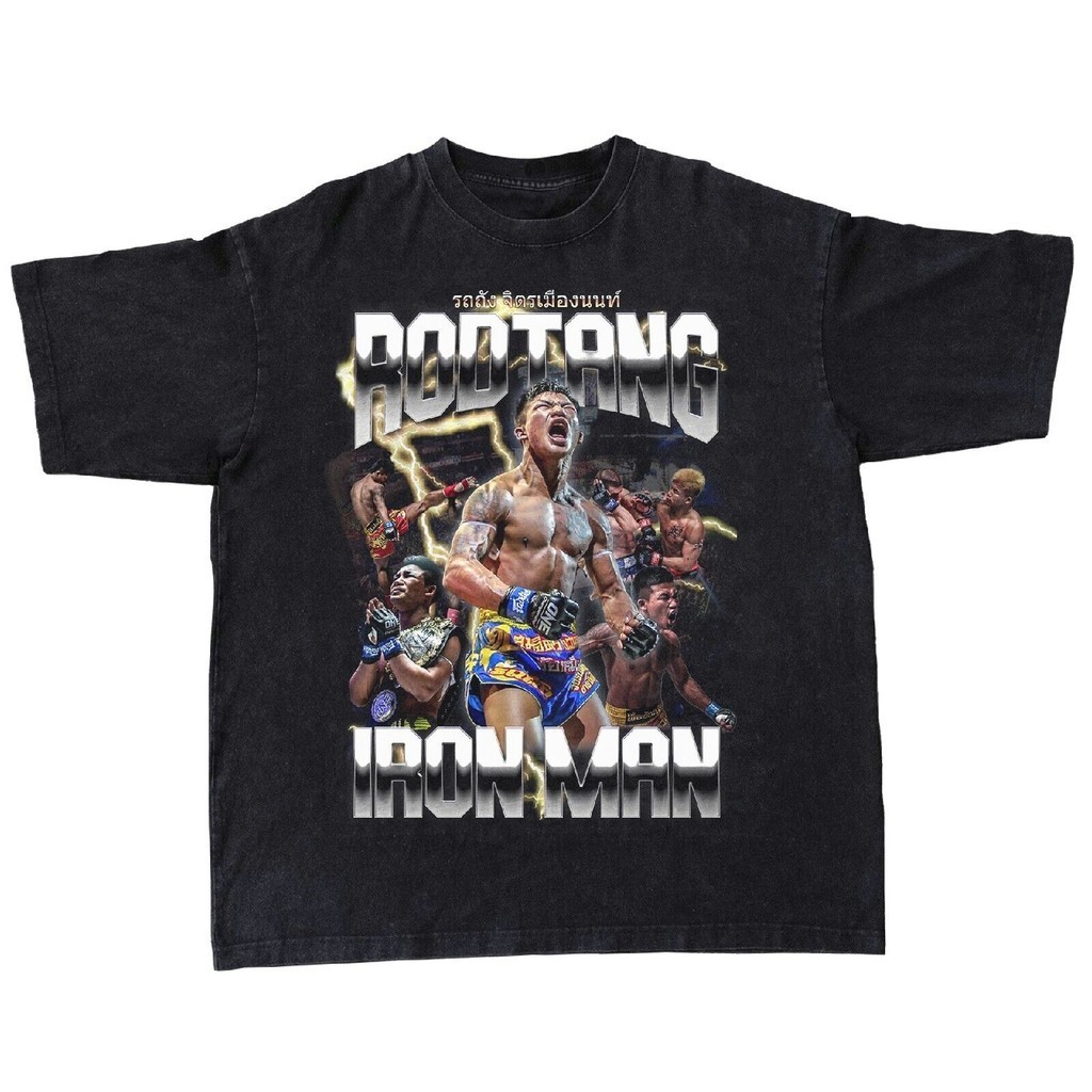 Hot Rodtang Jitmuannon Shirt Vintage Rapper Shirt เสื้อยืดมวยไทย S-5XL