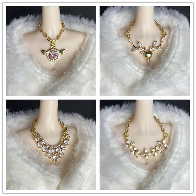 สร้อยคอตุ๊กตาบาร์บี้ 1/6 bjd ขนาด 30 ซม. เครื่องประดับเพชรเทียม