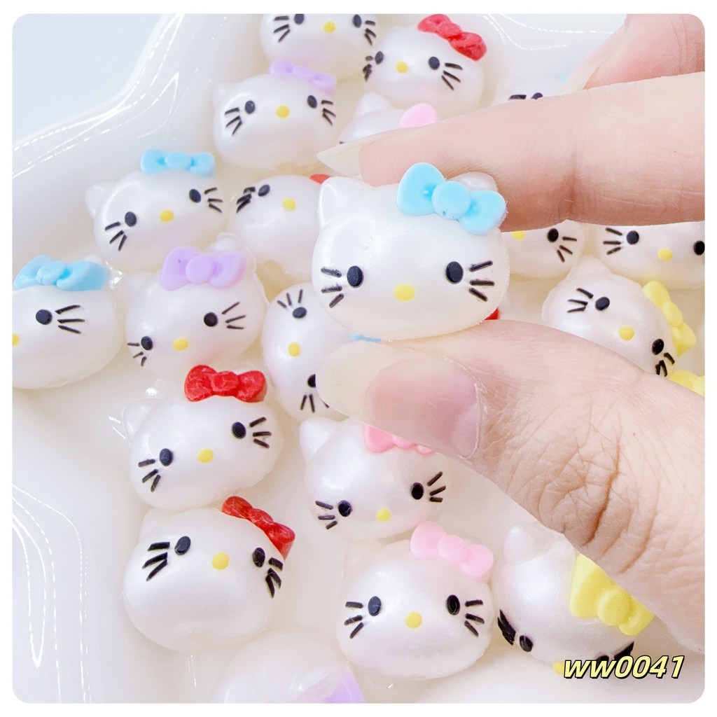 คิตตี้กาวนุ่มอุปกรณ์เครื่องประดับการ์ตูน ทําเอง ลูกปัดปากกากระเป๋าจี้โซ่โทรศัพท์มือถือวัสดุ - รูปที่ 3