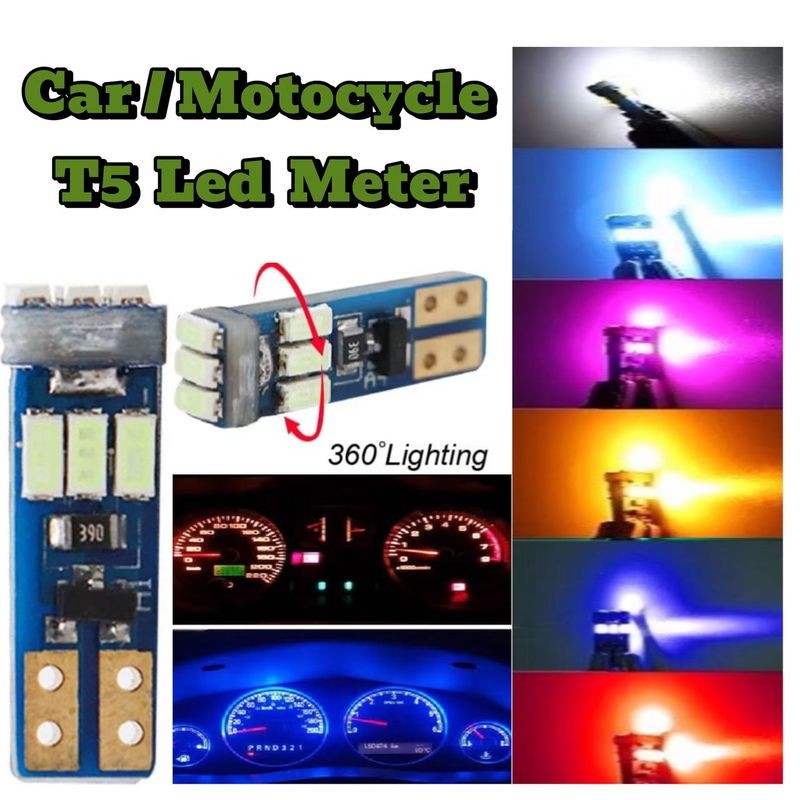 รถ/MOTOCYCLE T5 เมตร 9LED LIGHT BULB UNIVERSAL LIGHT BULB
