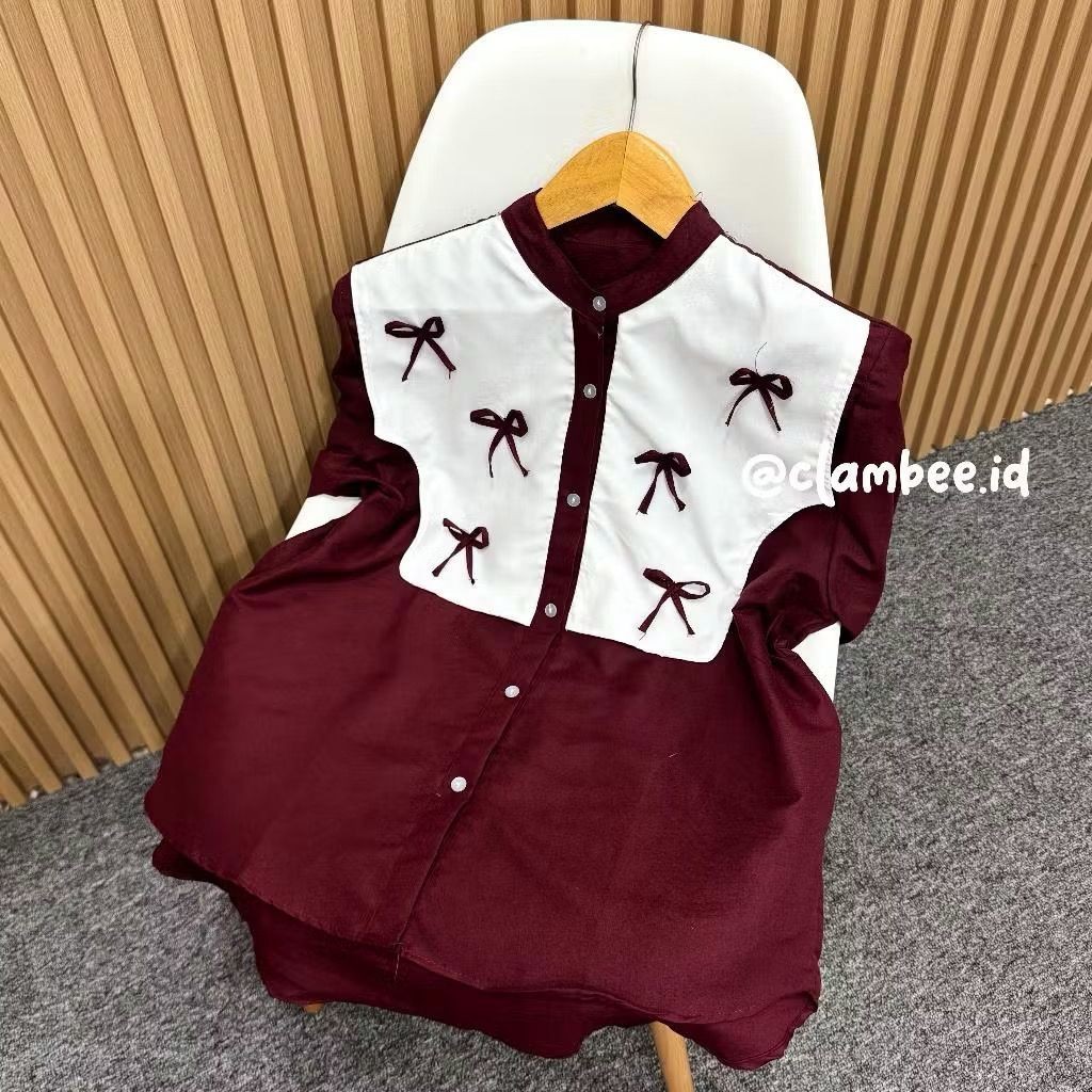 MF - ALIKA Blouse Vest Ribbon Coquette / Bianca Blouse