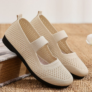 Women Mesh Doll Shoes Comfortable Office Flat Shoes walking Daily Loafer