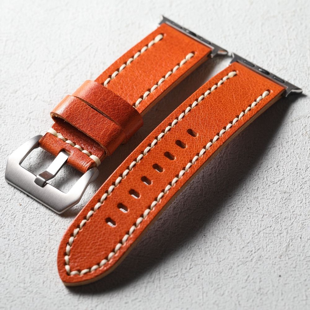 5/4✈High-End Bark Pasteหนังหนังวัวชั้นแรกเหมาะสําหรับApple wach 49 มม.46 มม.45 มม.ulraS10