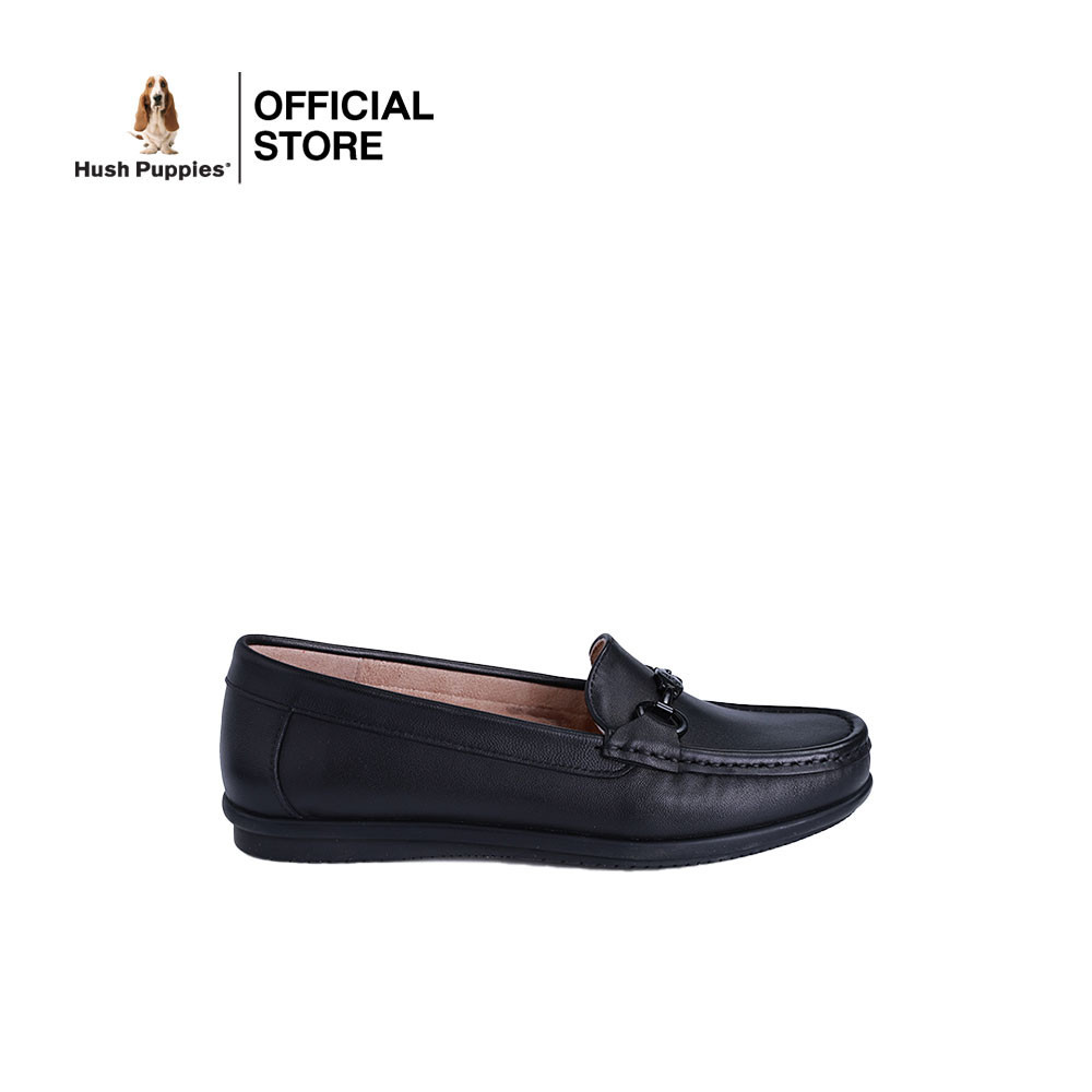 Hush Puppies รองเท้าผู้หญิง รุ่น HP 8WCFI1615A - สีดำ (รองเท้าลำลองหนังแท้ แบบสวม)